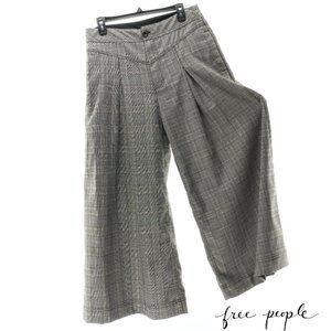 Free People Plaid Wide Leg Pants